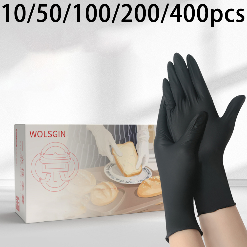 Disposable Gloves Nitrile - Guanti in nitrile sintetico neri monouso