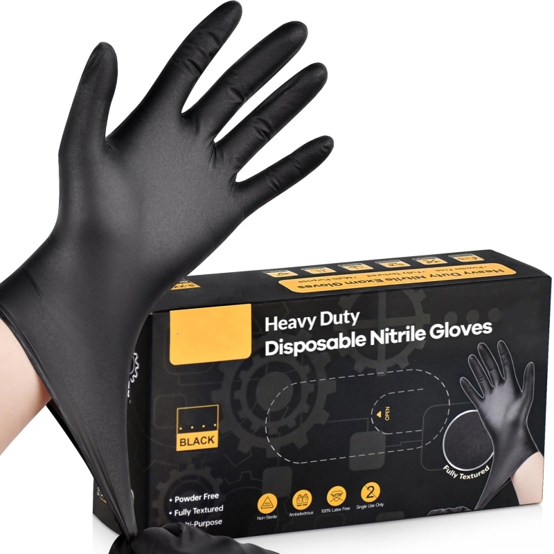 Disposable Gloves Nitrile - Guanti monouso neri in nitrile da