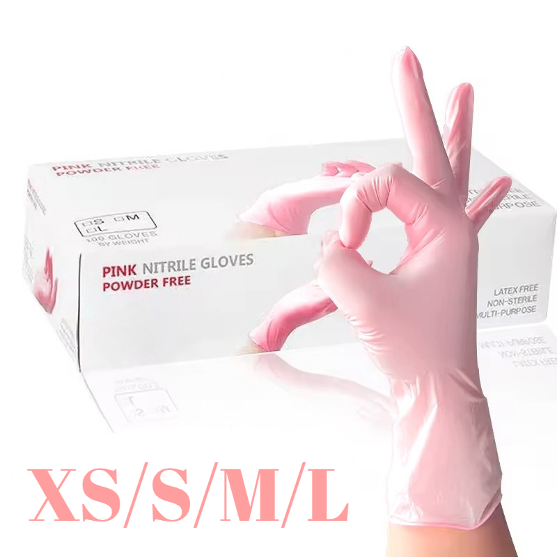 Disposable Gloves Nitrile - Guanti in nitrile rosa monouso da