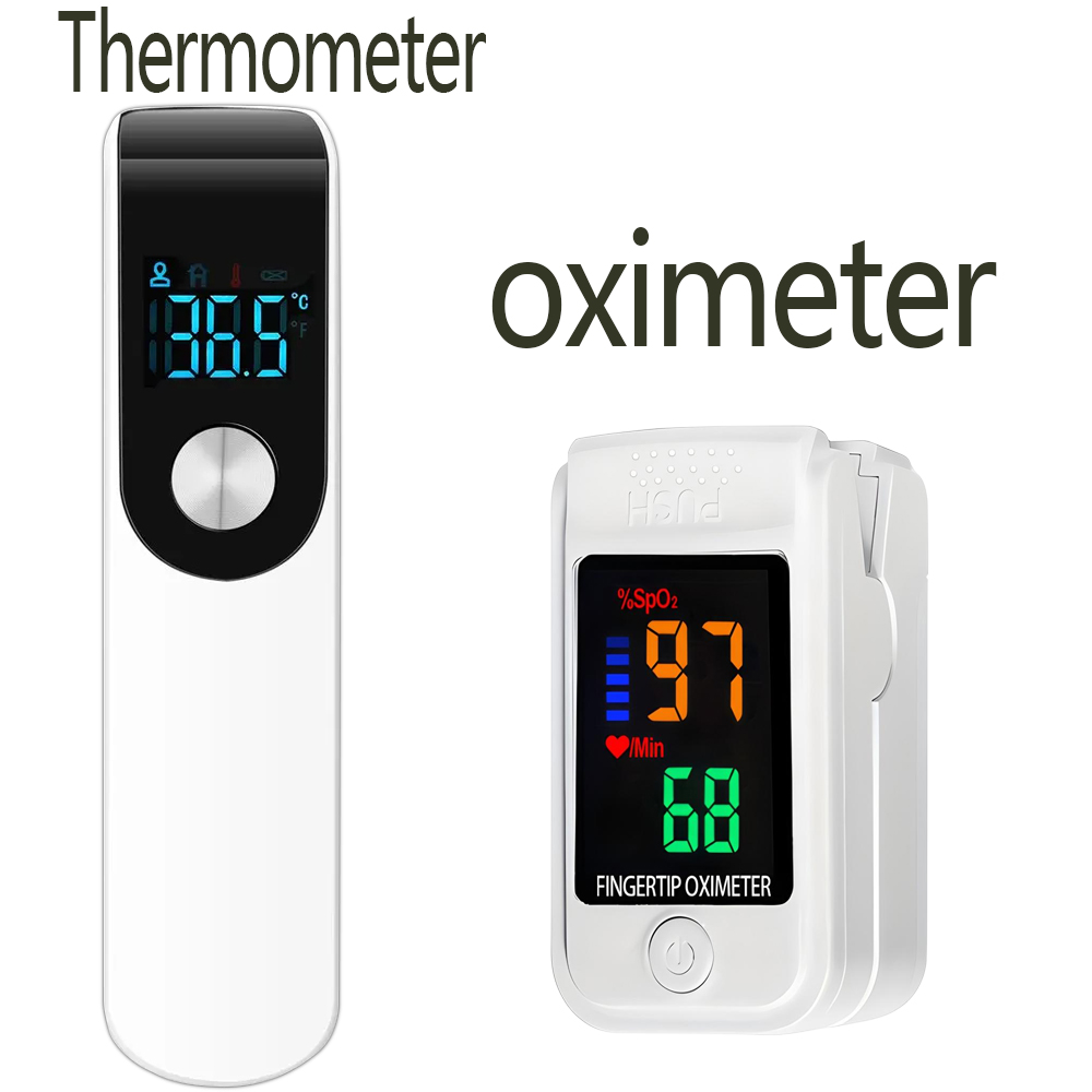 Pulse Oximeter - Termometro elettronico a infrarossi 2-in-1 per